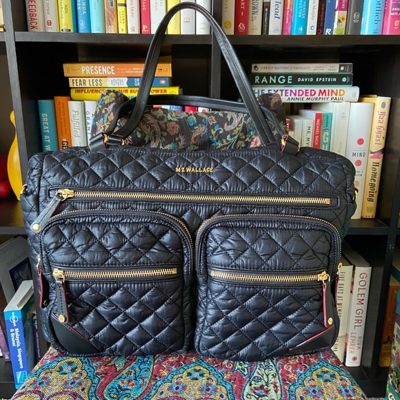 🌸SOLD🌸 MZ Wallace Crosby Traveler in Black Oxford with GHW - Super Rare! - Picture 2 of 12